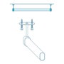 Support de tringle de penderie Stor Planet Oblongue Chrome 2,5 x 1,5 cm Argenté (2 Unités)