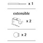 Stor Planet Kit barre à rideau noire extensible 110-200 cm finition satinée Cintacor