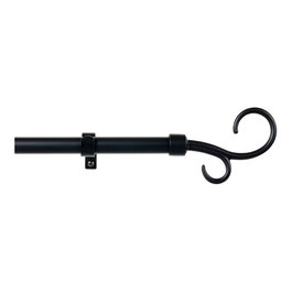 Cintacor - Stor Planet Kit barre à rideau bâcle noir extensible 110-200 cm finition satinée