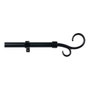 Cintacor - Stor Planet Kit barre à rideau bâcle noir extensible 110-200 cm finition satinée