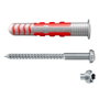 Fischer 557727 Pack de 50 Chevilles Imperméables Duoseal Ø6 x 38 mm avec Vis