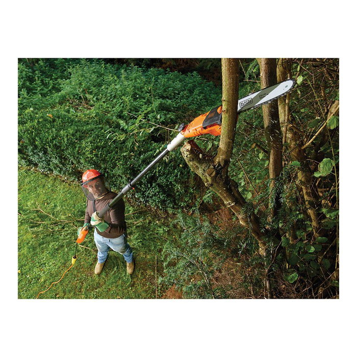 Scie à chaîne Black & Decker 800 W Manche de perche extensible Scie à chaîne Black & Decker 800 W Manche de perche extensible