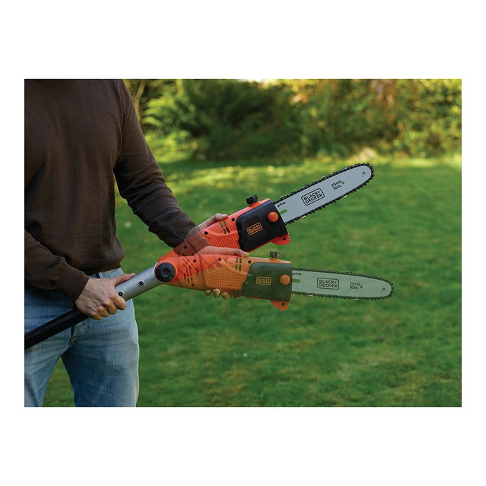 Scie à chaîne Black & Decker 800 W Manche de perche extensible Scie à chaîne Black & Decker 800 W Manche de perche extensible