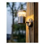 Lumineo Applique murale solaire en acier inoxydable, lumière chaude, capteur de mouvement