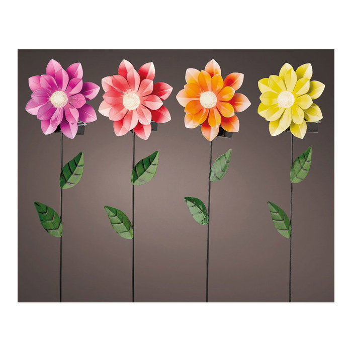 Lumineo Balise solaire en forme de fleur couleurs assorties 11 x 6 x 49,5 cm Lumineo Balise solaire en forme de fleur couleurs assorties 11 x 6 x 49,5 cm