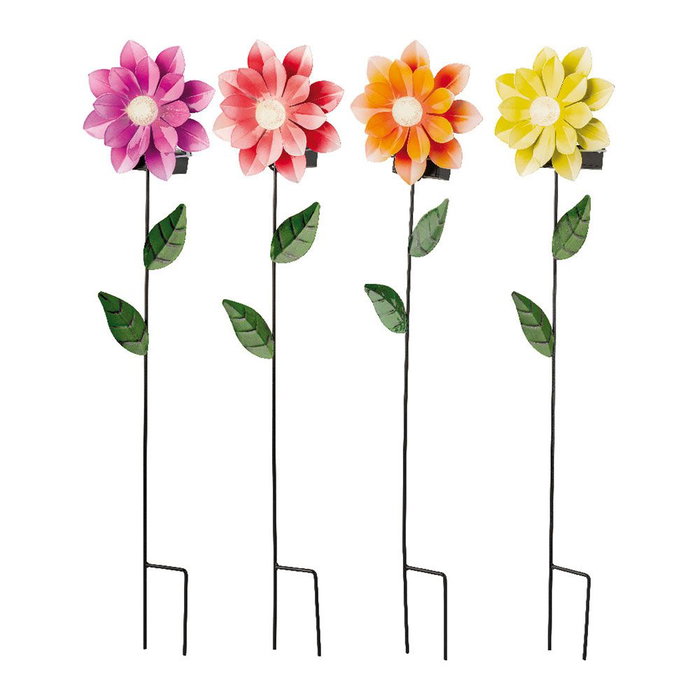 Lumineo Balise solaire en forme de fleur couleurs assorties 11 x 6 x 49,5 cm Lumineo Balise solaire en forme de fleur couleurs assorties 11 x 6 x 49,5 cm