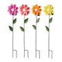 Lumineo Balise solaire en forme de fleur couleurs assorties 11 x 6 x 49,5 cm
