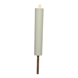 Lumineo Bougie solaire effet flamme blanche ø4 x 90 cm