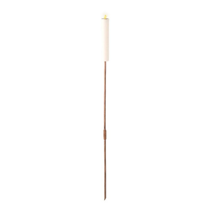 Lumineo Bougie solaire effet flamme blanche ø4 x 90 cm