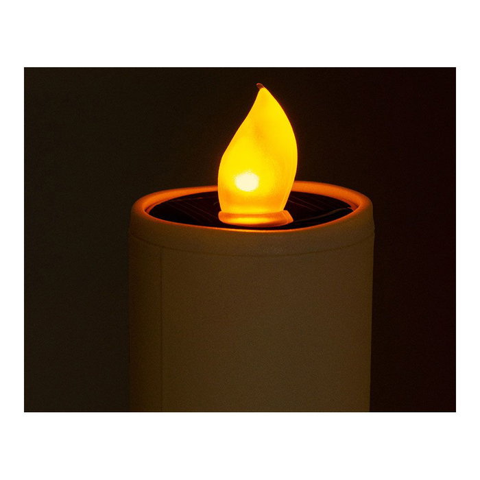 Lumineo Bougie solaire effet flamme blanche ø4 x 90 cm