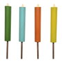 Lumineo Bougie solaire effet flamme Ø 4 x 90 cm couleurs assorties