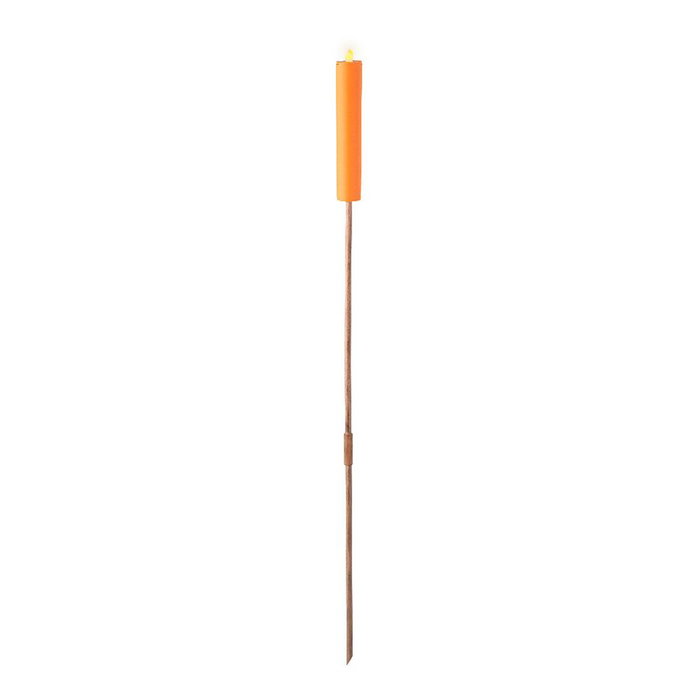 Lumineo Bougie solaire effet flamme Ø 4 x 90 cm couleurs assorties