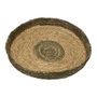 Lot de 2 plateaux de pot en sparte ronds Ø35 x 4 cm / Ø50 x 4 cm avec anses Marron