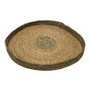 Lot de 2 plateaux de pot en sparte ronds Ø35 x 4 cm / Ø50 x 4 cm avec anses Marron