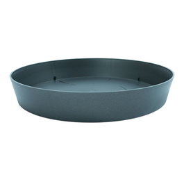 Plastiken 90516 - Plat de jardin couleur anthracite Ø28 cm pour pot de fleurs Ø38 cm résistant aux UV