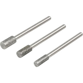 Wolfcraft Set de 3 mini-meules cylindriques au diamant
