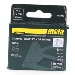 Mota Herramientas Agrafes n° 3, 10 mm, 0,7 mm épaisseur, 1000 unités