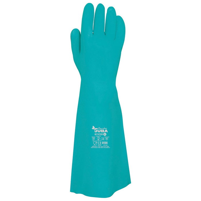 JUBA Gants de travail Vert Nitrile Satiné Piscine Taille 9 JUBA Gants de travail Vert Nitrile Satiné Piscine Taille 9
