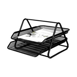 Q-Connect Plateau de bureau métallique GXA100 avec 2 plateaux mobiles