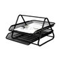 Q-Connect Plateau de bureau GXA100 noir, 2 plateaux en grille métallique