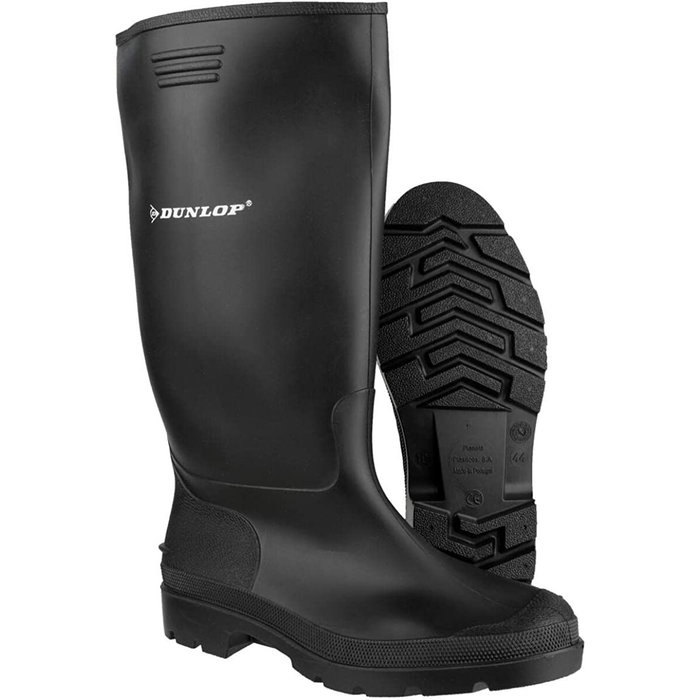 Dunlop Bottes à pluie Noir Polyester PVC Taille 40 Dunlop Bottes à pluie Noir Polyester PVC Taille 40
