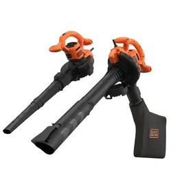 Black + Decker BEBLV260-QS Aspirateur Souffleur Broyeur de Feuilles Filaire 2600W avec Sac 40L et Système Bi-Tube - Vitesse de Soufflerie 315 km/h