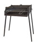El Zorro Barbecue carré avec support pour paella 50 x 40 x 75 cm, acier peint, noir