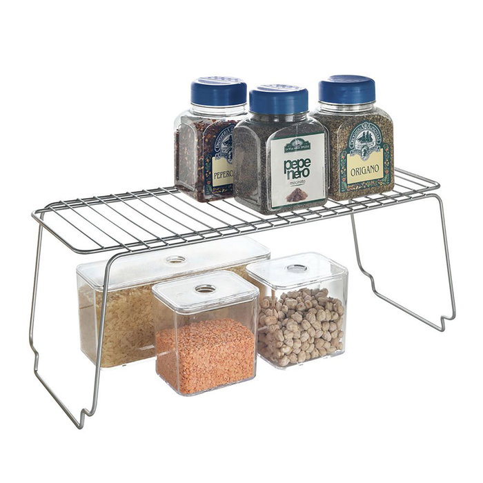 Metaltex Étagère empilable 45 x 19 x 18 cm Revêtement polytherm métallique pour armoires Metaltex Étagère empilable 45 x 19 x 18 cm Revêtement polytherm métallique pour armoires