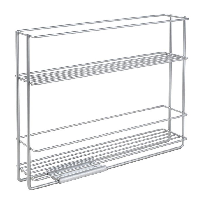 Metaltex Porte-épices coulissant 2 étagères In & Out 28 x 6 x 22 cm avec support adhésif 3M