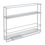 Metaltex Porte-épices coulissant 2 étagères In & Out 28 x 6 x 22 cm avec support adhésif 3M