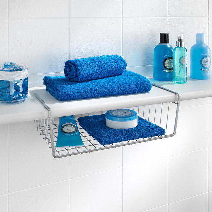 Metaltex Étagère intermédiaire Kanguro 40 x 26 x 14 cm Revêtement polytherm metallic pour espace perdu sous les étagères