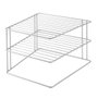 Metaltex Étagère d'angle Palio 3 niveaux 25 x 25 x 19 cm avec revêtement polytherm métallique pour ranger les assiettes