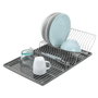 Metaltex Wing-tex Egouttoir avec aile rabattable 50 x 31 x 11 cm, recouvert Polytherm metallic