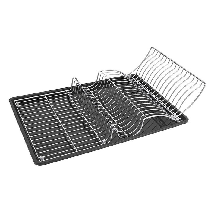 Metaltex Wing-tex Egouttoir avec aile rabattable 50 x 31 x 11 cm, recouvert Polytherm metallic