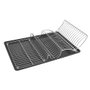 Metaltex Wing-tex Egouttoir avec aile rabattable 50 x 31 x 11 cm, recouvert Polytherm metallic