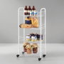 Metaltex Chariot multi-usages avec 4 paniers blanc 41 x 23 x 84 cm