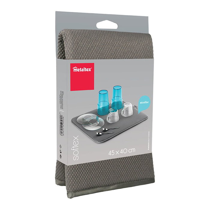 Égouttoir pour Évier Metaltex Softex Gris 45 x 40 cm Tapis