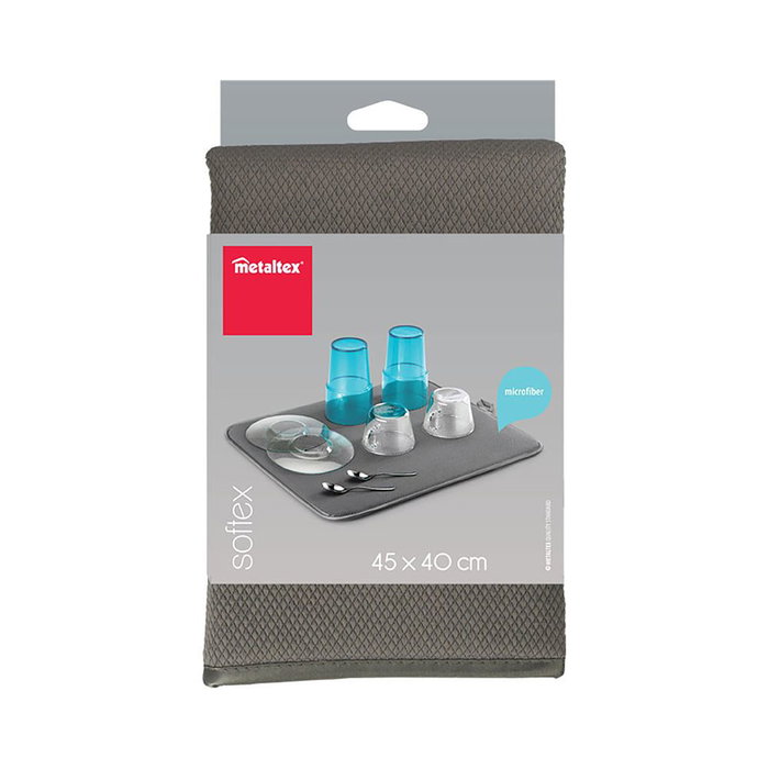 Égouttoir pour Évier Metaltex Softex Gris 45 x 40 cm Tapis