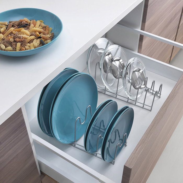 Metaltex Lido Support pour assiettes, couvercles et planches à découper 29 x 50 x 17 cm