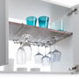 Metaltex my-crystal Porte-verres d'étagère 38 x 26 x 7 cm pour 12/16 verres, polytherm metallic
