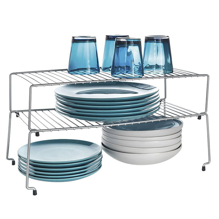 Metaltex Lot de 2 étagères empilables Sky 48x33x24 cm finition metallic Polytherm