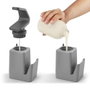Metaltex Soap-tex Distributeur de savon avec éponge 11 x 8 x 22 cm gris ABS