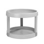 Metaltex Organisateur rotatif 2 niveaux Ø 28 x 21 cm Gris pour cuisine et salle de bain