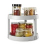 Metaltex Organisateur rotatif 2 niveaux Ø 28 x 21 cm Gris pour cuisine et salle de bain