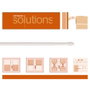 Cintacor Porte-vis extensible plat blanc, ø1,1 x 30 - 45 cm, 2 uds