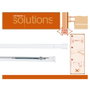 Cintacor Porte-serviette extensible à pression Oval Force blanc 30-43 cm, installation fenêtre
