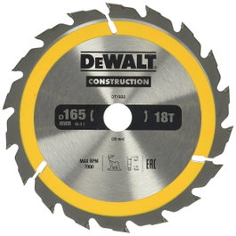 Dewalt Disque de construction ø165 x 20 mm 18t (ac) Dt1933 - qz