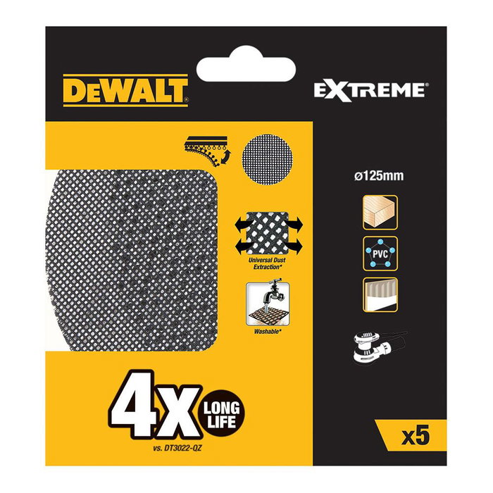 Feuille abrasive pour ponceuse Dewalt dtm8560-qz 60 g Ø 125 mm 5 Unités Feuille abrasive pour ponceuse Dewalt dtm8560-qz 60 g Ø 125 mm 5 Unités