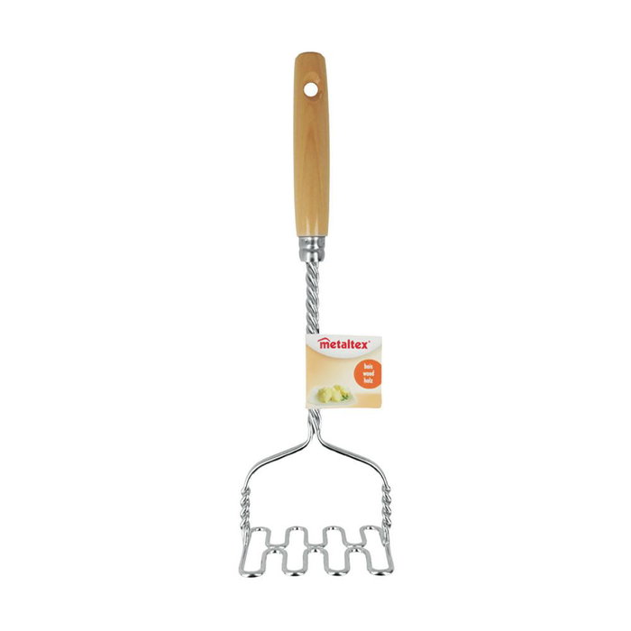 Metaltex Presse-purée avec manche en bois taille 10 x 9,2 x 33,2 cm inoxydable