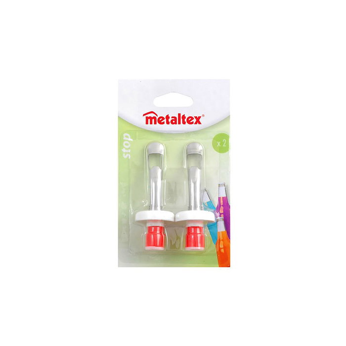 Metaltex Set de 2 bouchons d'expansion Stop avec décapsuleur